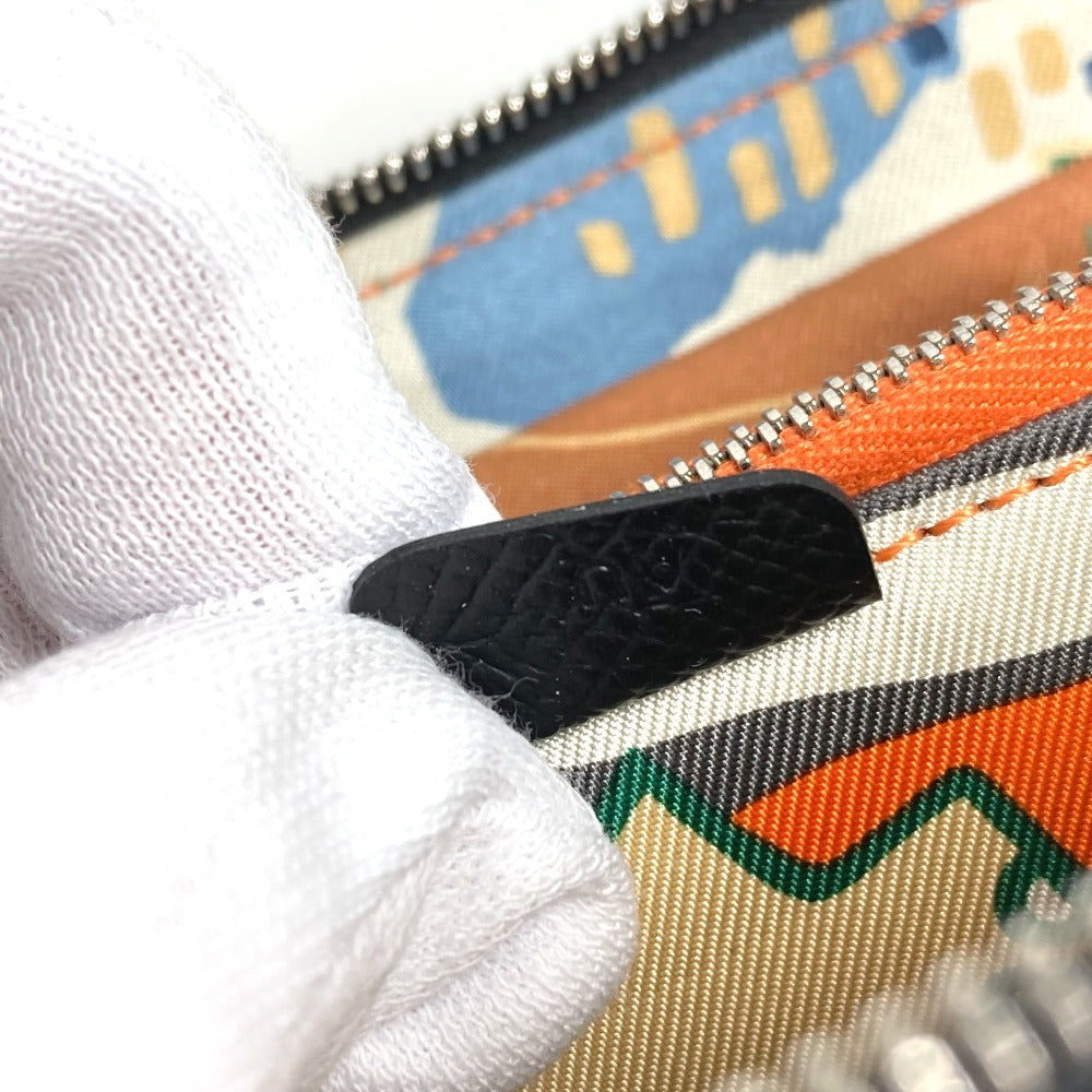 HERMES アザップコンパクト 財布 ウォレット 小銭入れ ラウンドファスナー コインケース エプソン ユニセックス ブラック