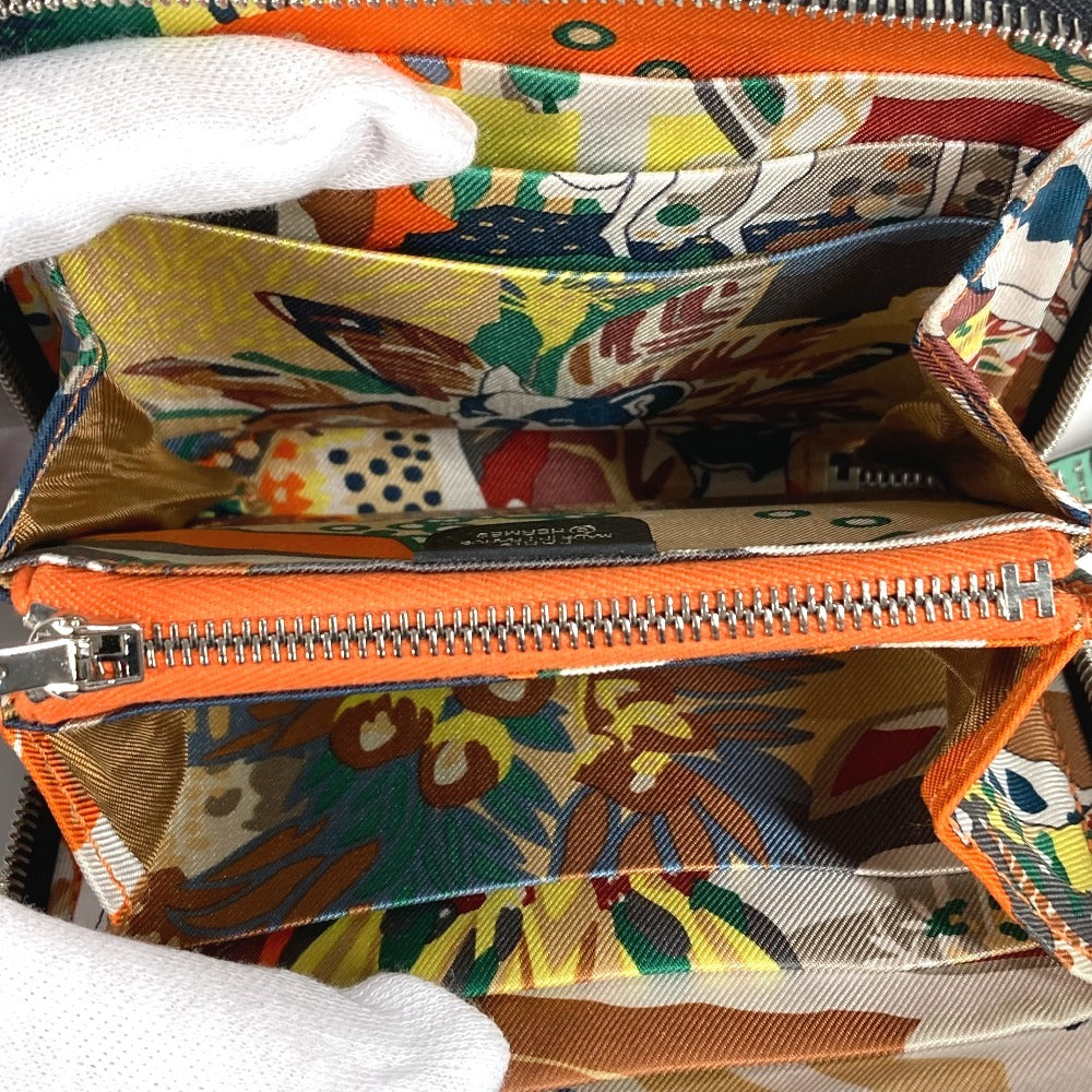 HERMES アザップコンパクト 財布 ウォレット 小銭入れ ラウンドファスナー コインケース エプソン ユニセックス ブラック