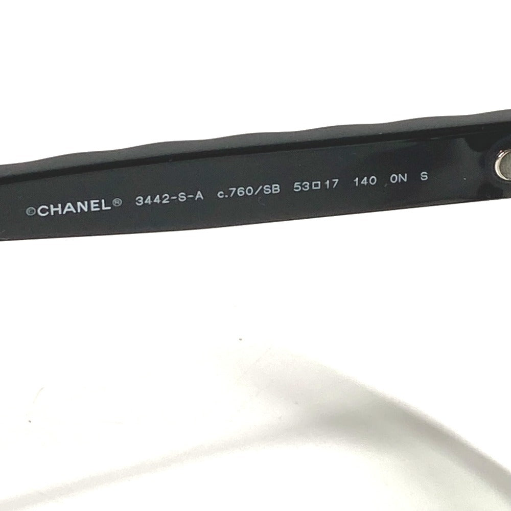 CHANEL 3442-S-A CC ココマーク ロゴ マトラッセ キルティング めがね メガネ アイウェア 眼鏡 サングラス プラスチック レディース ブラック