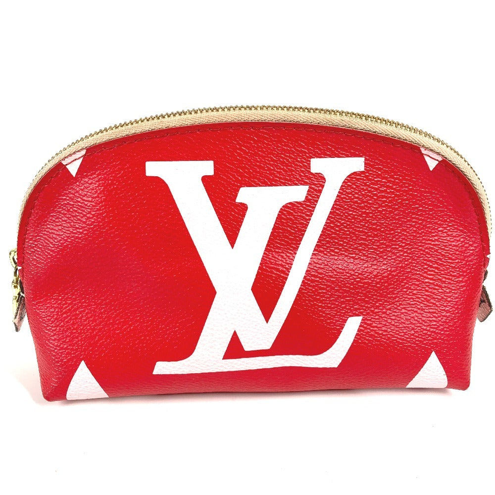 LOUIS VUITTON M67694 モノグラムジャイアント ポシェットコスメティック メイクポーチ 化粧ポーチ ポーチ モノグラムキャンバス レディース レッド