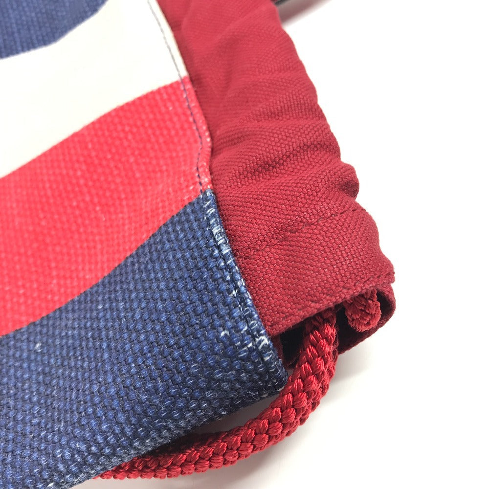 GUCCI 473872 トリコロール ドローストリング GG カバン バックパック ナップサック 2WAYバッグ ハンドバッグ トートバッグ リュックサック レザー/キャンバス ユニセックス レッド
