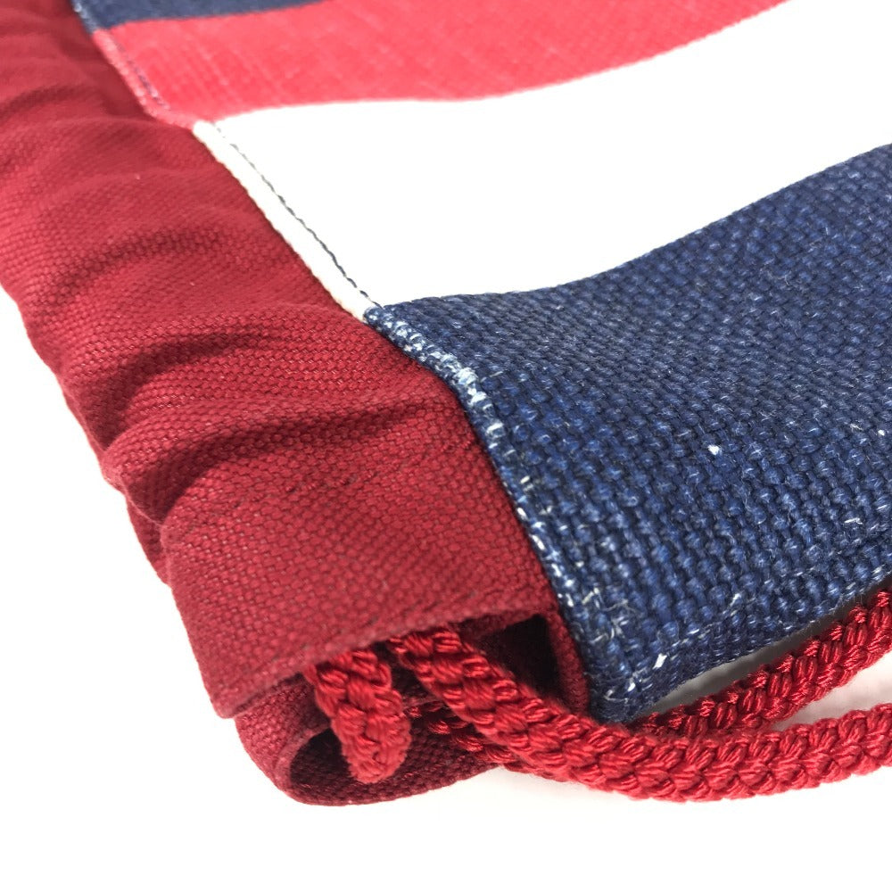 GUCCI 473872 トリコロール ドローストリング GG カバン バックパック ナップサック 2WAYバッグ ハンドバッグ トートバッグ リュックサック レザー/キャンバス ユニセックス レッド