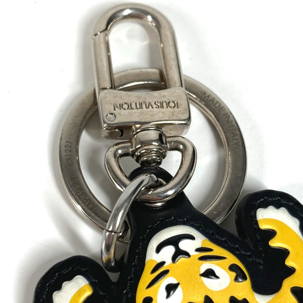 LOUIS VUITTON MP3221 NIGOコラボ モノグラム ポルト クレ・LV MADE タイガー バッグチャーム キーホルダー レザー メンズ イエロー