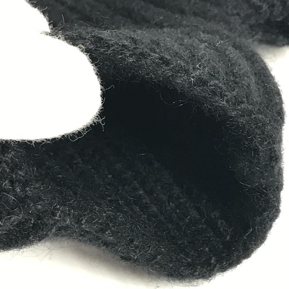 HERMES フィリパ フィンガーレス アクセサリー グローブ 手袋 カシミヤ レディース ブラック