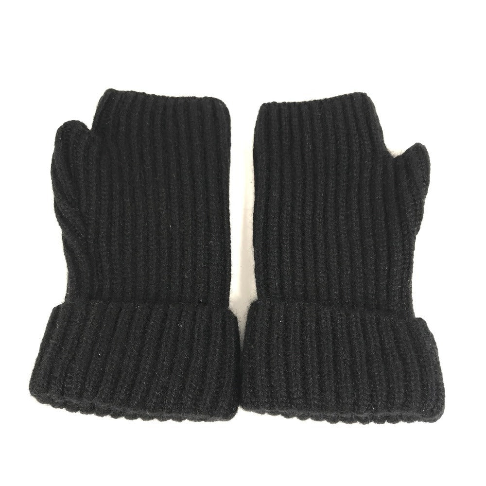 HERMES フィリパ フィンガーレス アクセサリー グローブ 手袋 カシミヤ レディース ブラック