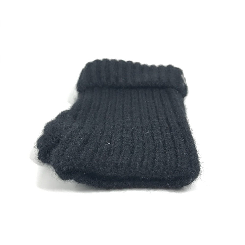 HERMES フィリパ フィンガーレス アクセサリー グローブ 手袋 カシミヤ レディース ブラック