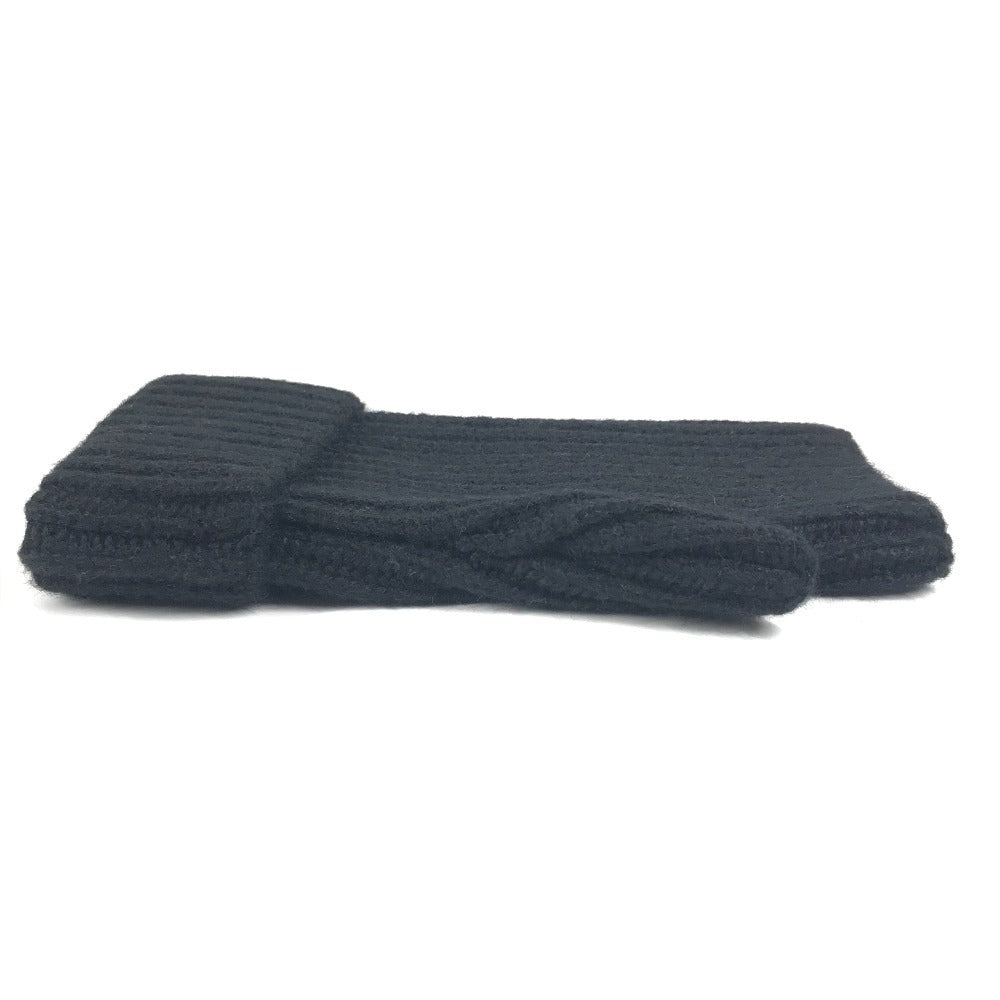 HERMES フィリパ フィンガーレス アクセサリー グローブ 手袋 カシミヤ レディース ブラック