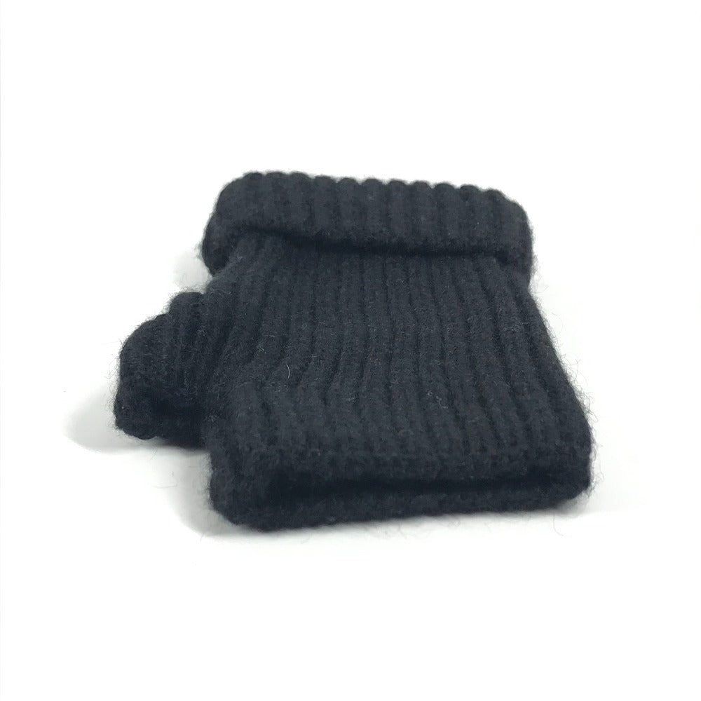 HERMES フィリパ フィンガーレス アクセサリー グローブ 手袋 カシミヤ レディース ブラック