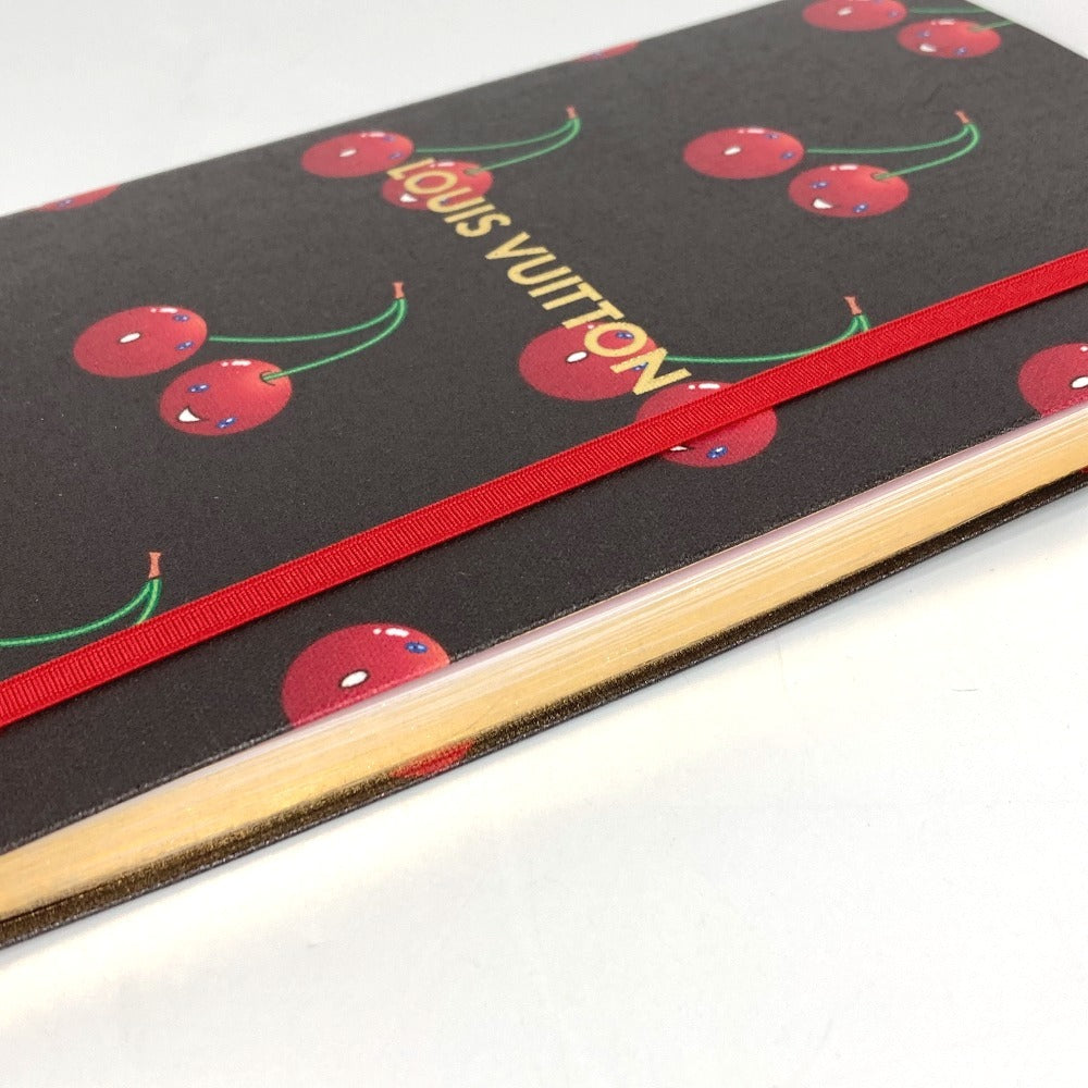 LOUIS VUITTON GI1371 LV×TM サクランボ ノートブック MM ジェーン チェリー メモ帳 ノート 村上隆 ノートブック 紙 レディース ブラウン