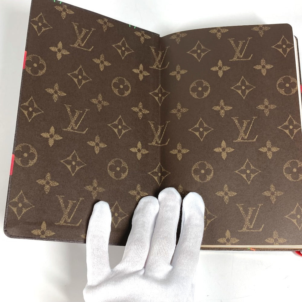 LOUIS VUITTON GI1371 LV×TM サクランボ ノートブック MM ジェーン チェリー メモ帳 ノート 村上隆 ノートブック 紙 レディース ブラウン