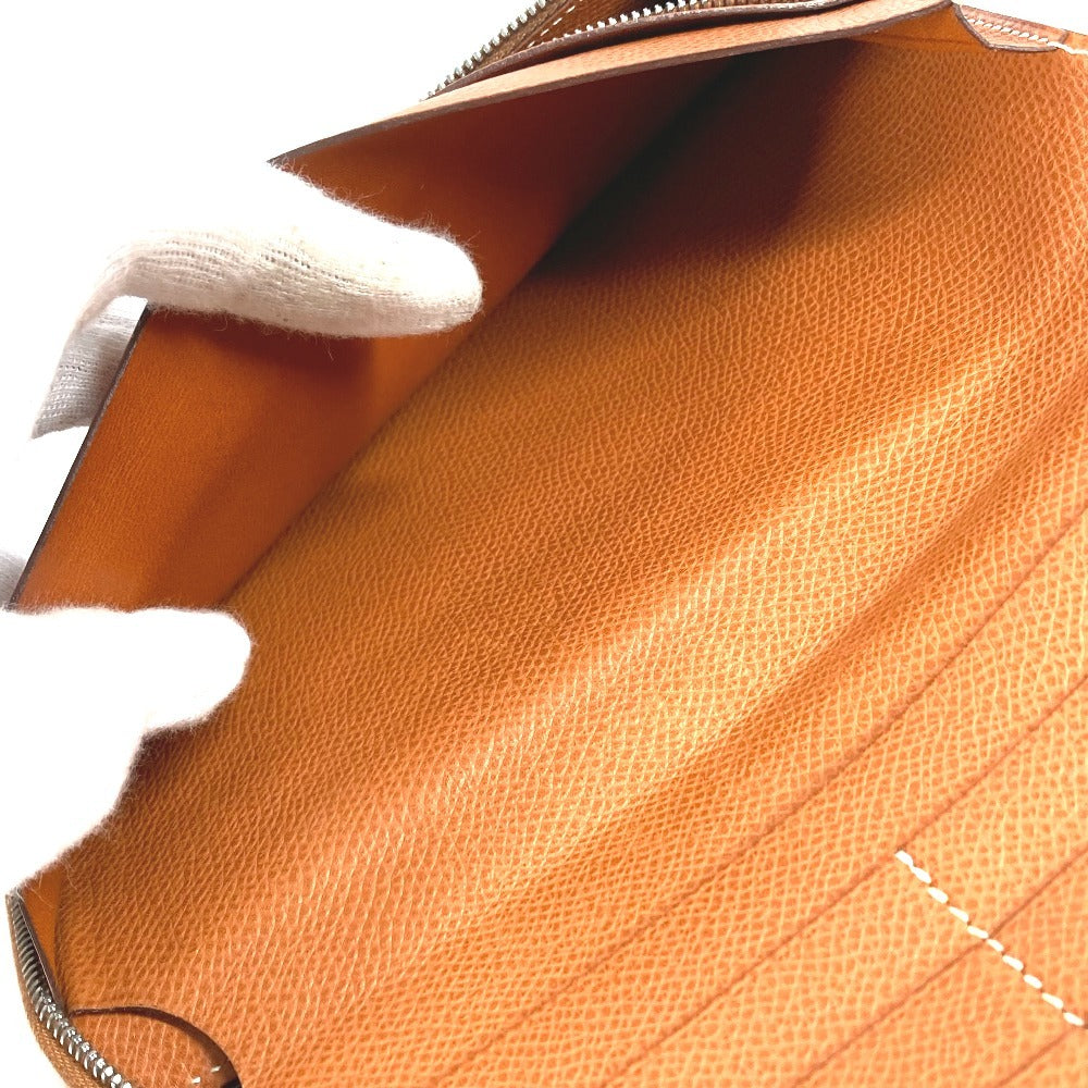 HERMES ラウンドファスナー トラベルケース アザップ コンバイン ロングウォレット 長財布 エプソン ユニセックス ゴールド