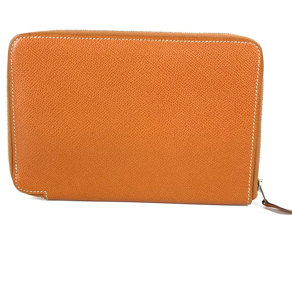HERMES ラウンドファスナー トラベルケース アザップ コンバイン ロングウォレット 長財布 エプソン ユニセックス ゴールド