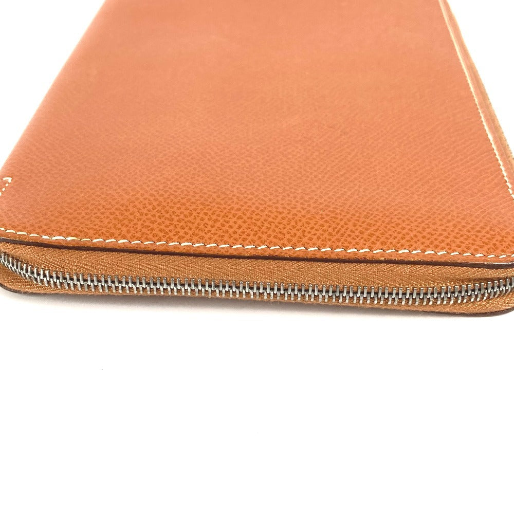 HERMES ラウンドファスナー トラベルケース アザップ コンバイン ロングウォレット 長財布 エプソン ユニセックス ゴールド