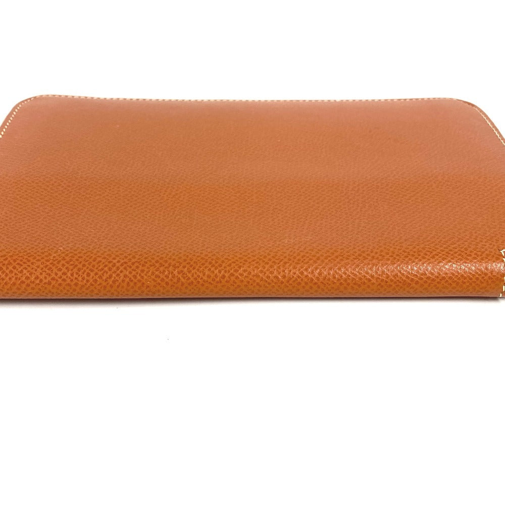 HERMES ラウンドファスナー トラベルケース アザップ コンバイン ロングウォレット 長財布 エプソン ユニセックス ゴールド
