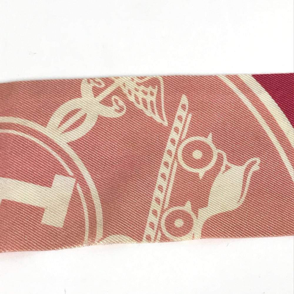 HERMES Twilly Silk Scarf for Women, Pink