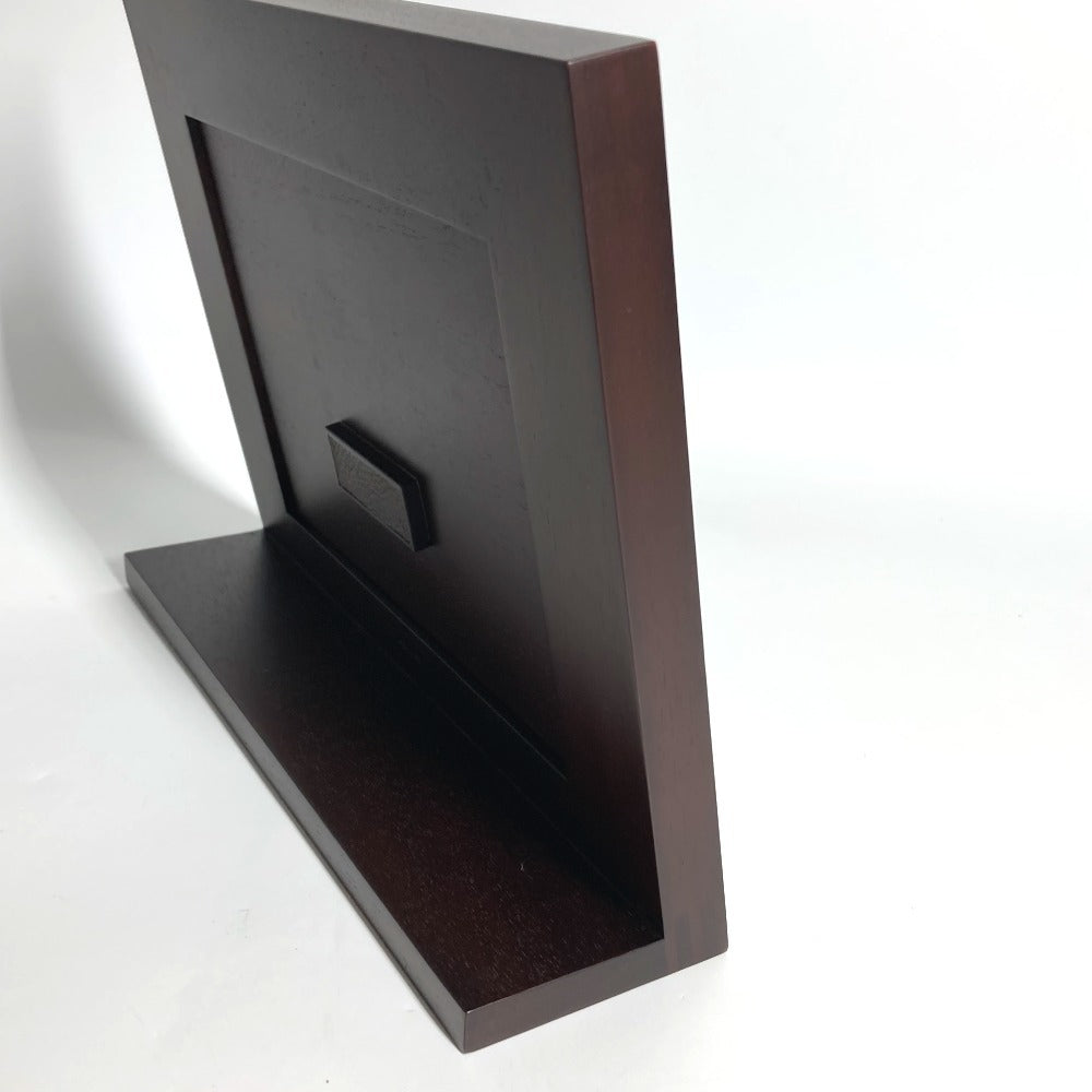 HERMES マホガニー フォトフレーム 《プレイヤード》 MM 横型 写真立て インテリア フォトフレーム トリヨン ユニセックス ショコラ ブラウン