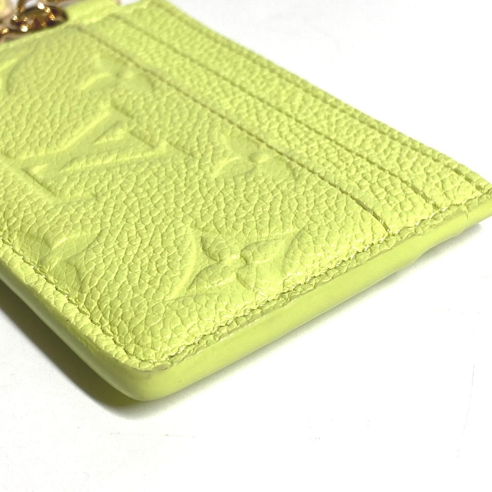 LOUIS VUITTON M13645 モノグラムアンプラント カードケース ポルト カルト･LV チャーム 名刺入れ パスケース カードケース モノグラムアンプラントレザー ユニセックス ゼスティライム グリーン