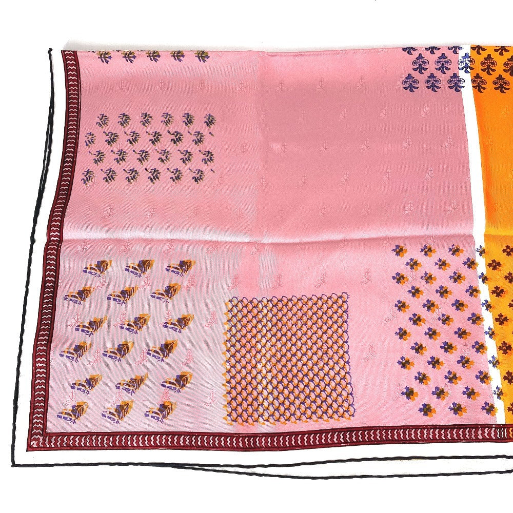 HERMES カレ90 カレ 90 ブロックの4重編み Quadrige galon quadri au bloc スカーフ シルク レディース オレンジ