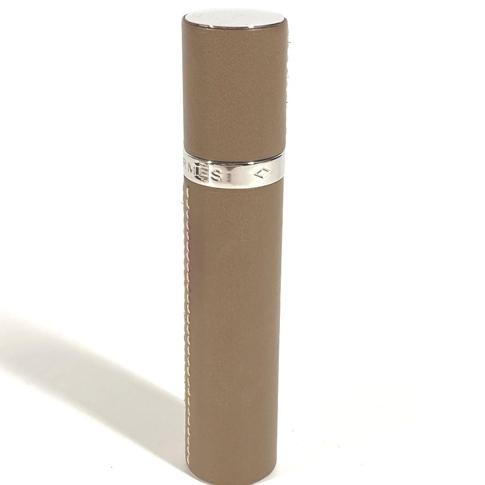 HERMES パフュームケース レフィラブル アトマイザー 香水ケース 香水入れ 小物入れ レザー ユニセックス エトゥープ グレー