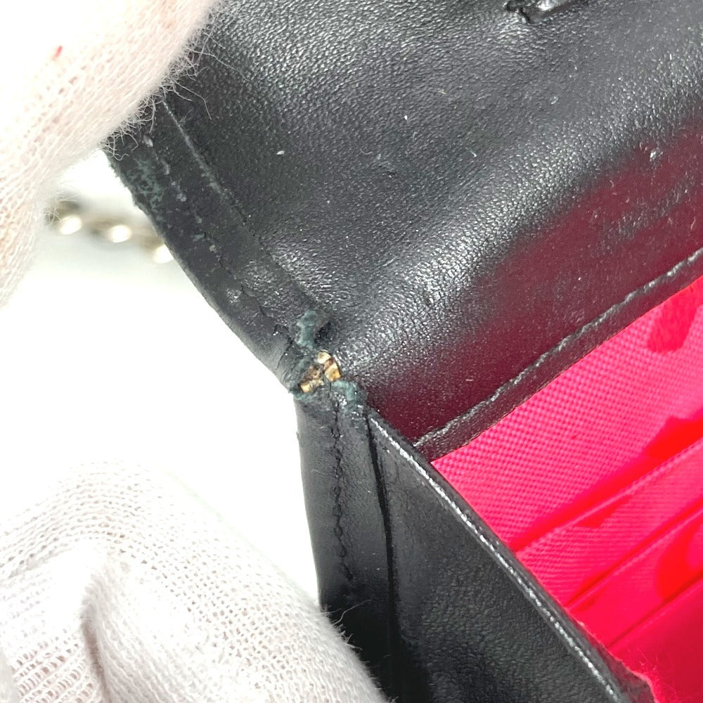 CHANEL A46646 カンボンライン CC ココマーク ロゴ チェーンウォレット カバン 長財布 斜め掛け チェーンバッグ ショルダーバッグ レザー レディース ブラック