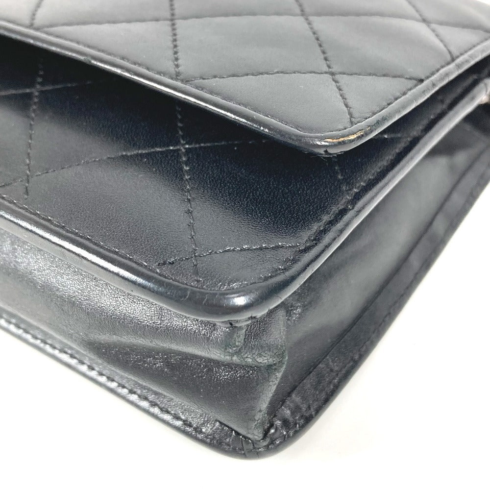 CHANEL A46646 カンボンライン CC ココマーク ロゴ チェーンウォレット カバン 長財布 斜め掛け チェーンバッグ ショルダーバッグ レザー レディース ブラック