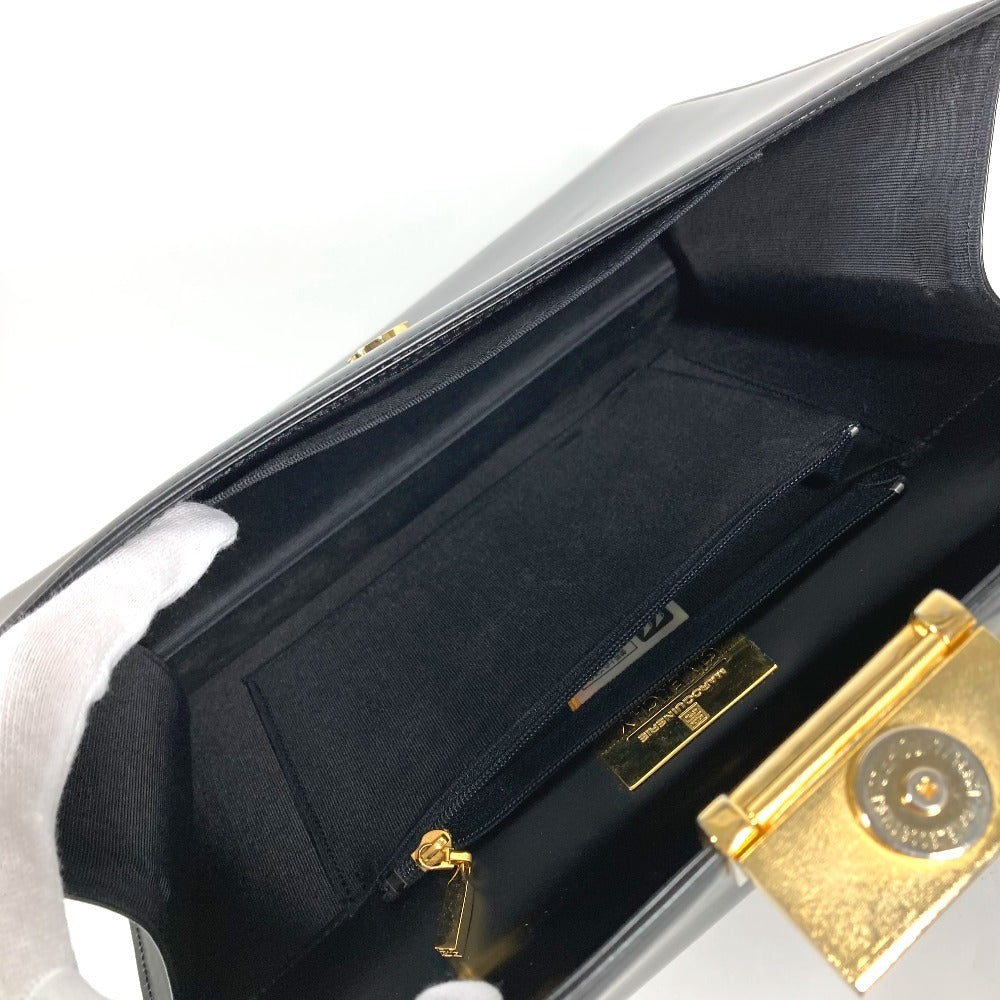 GIVENCHY ヴィンテージ ロゴ カバン トートバッグ ショルダーバッグ フラップ ハンドバッグ レザー レディース ブラック