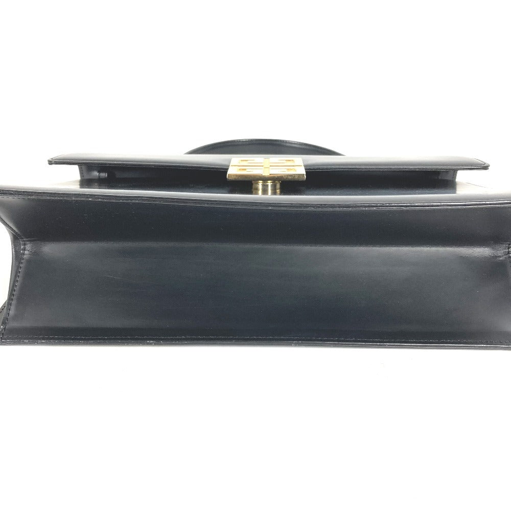 GIVENCHY ヴィンテージ ロゴ カバン トートバッグ ショルダーバッグ フラップ ハンドバッグ レザー レディース ブラック