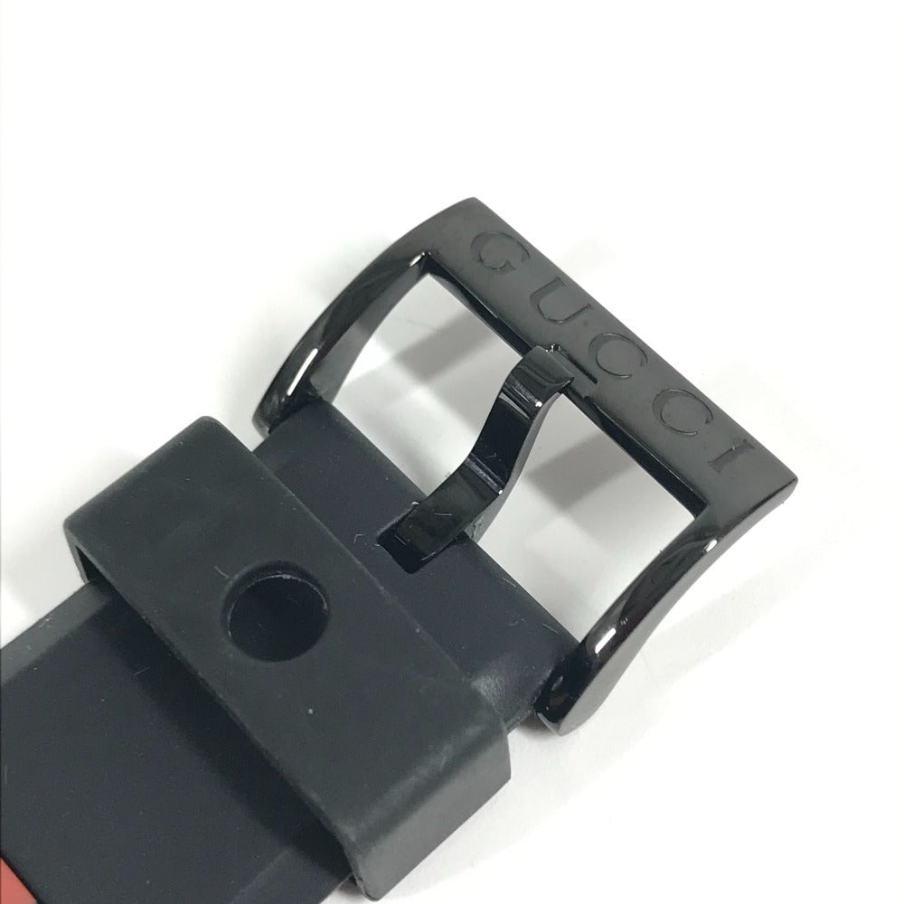 GUCCI YA137107A スケルトン シンク SYNC ロゴ シェリーライン GG メンズウォッチ ウォッチ 腕時計 ラバー ユニセックス ブラック