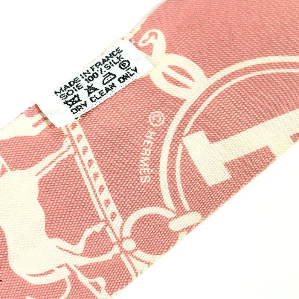 HERMES ツイリー ツィリー ツイリー スカーフ シルク レディース ピンク