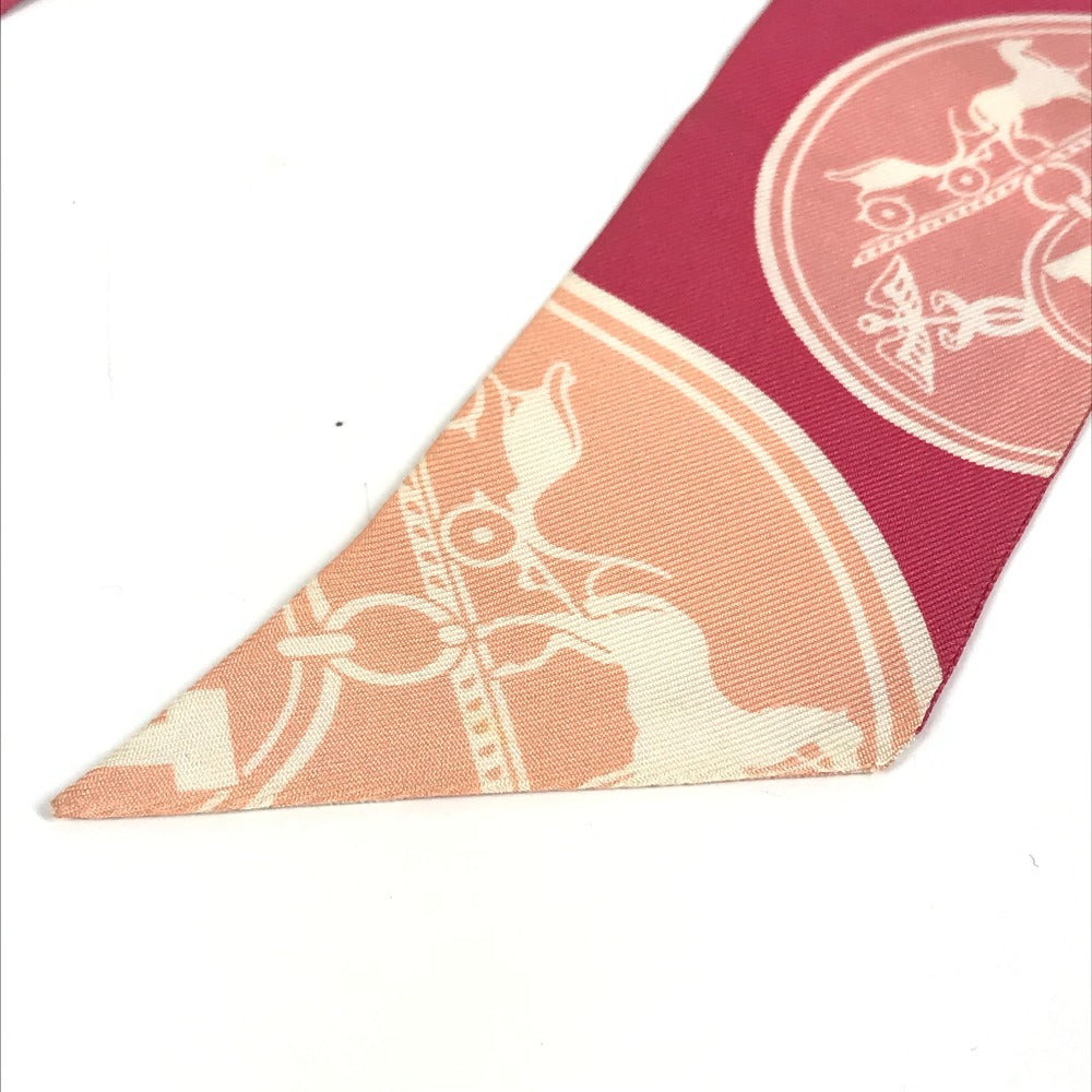HERMES ツイリー ツィリー ツイリー スカーフ シルク レディース ピンク