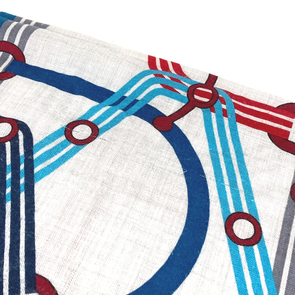 HERMES ポケット・ソイエ カレ 100 H カレ100H ショール ストール 大判 スカーフ カシミヤ ユニセックス グレー