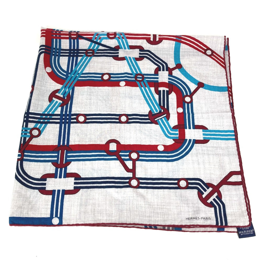 HERMES ポケット・ソイエ カレ 100 H カレ100H ショール ストール 大判 スカーフ カシミヤ ユニセックス グレー