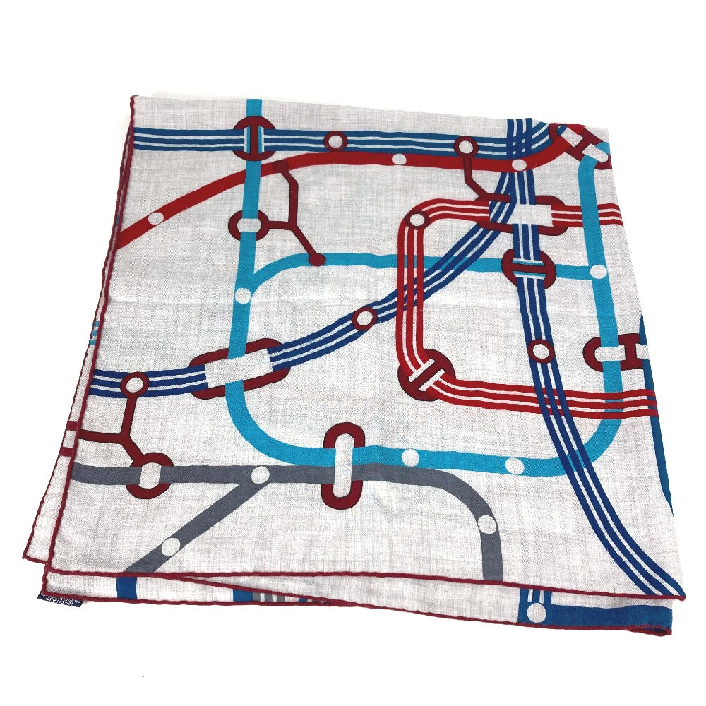 HERMES ポケット・ソイエ カレ 100 H カレ100H ショール ストール 大判 スカーフ カシミヤ ユニセックス グレー