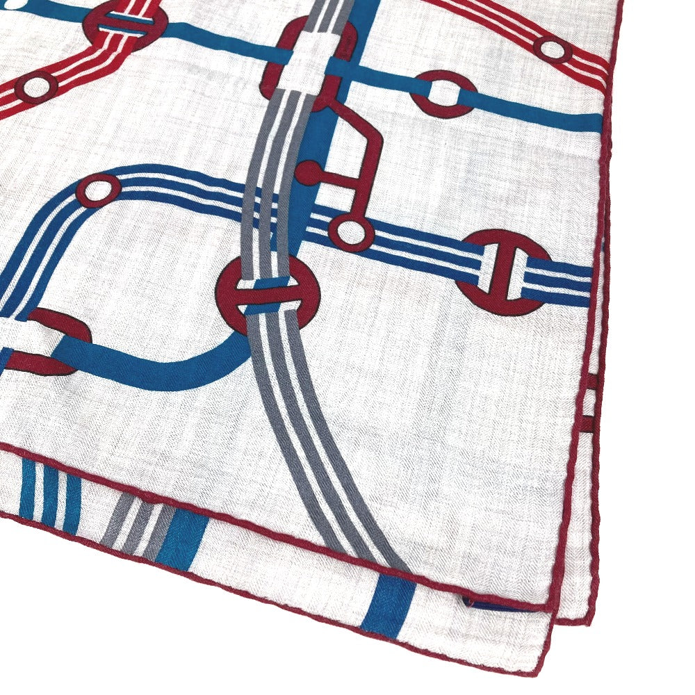 HERMES ポケット・ソイエ カレ 100 H カレ100H ショール ストール 大判 スカーフ カシミヤ ユニセックス グレー