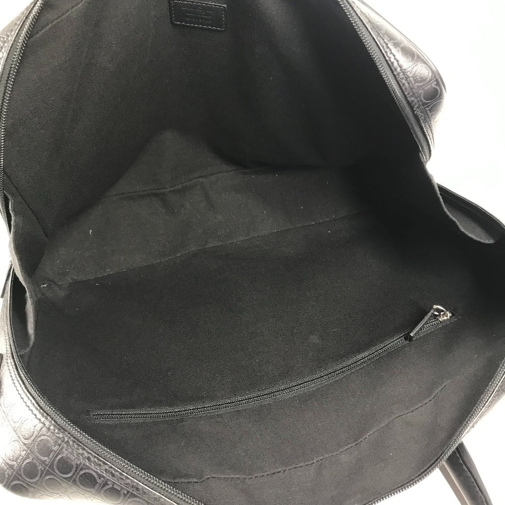 Salvatore Ferragamo 2WAYバッグ ショルダーバッグ カバン ロゴ ガンチーニ ビジネスバッグ ブリーフケース 書類バッグ ハンドバッグ レザー ユニセックス ブラック