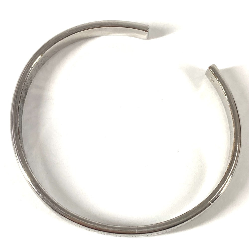 Dior カナージュ ロゴ バングル ブレスレット メタル レディース シルバー