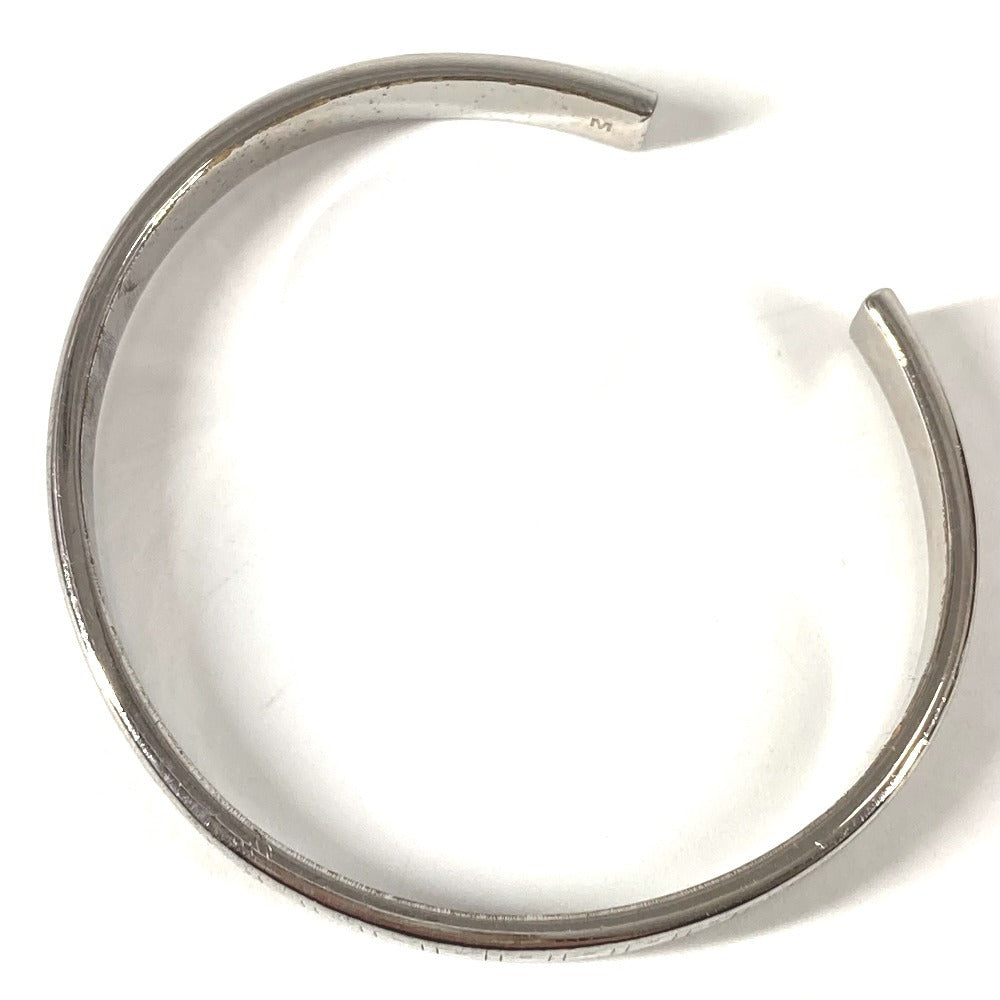 Dior カナージュ ロゴ バングル ブレスレット メタル レディース シルバー