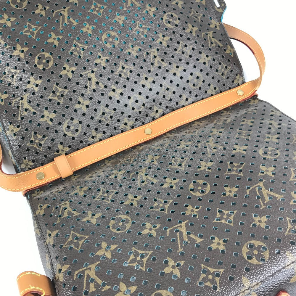 LOUIS VUITTON M93998 モノグラムペルフォ フローレソミュール カバン 斜め掛け フラップ パンチング ショルダーバッグ モノグラムキャンバス ユニセックス テュルコワーズ ブルー