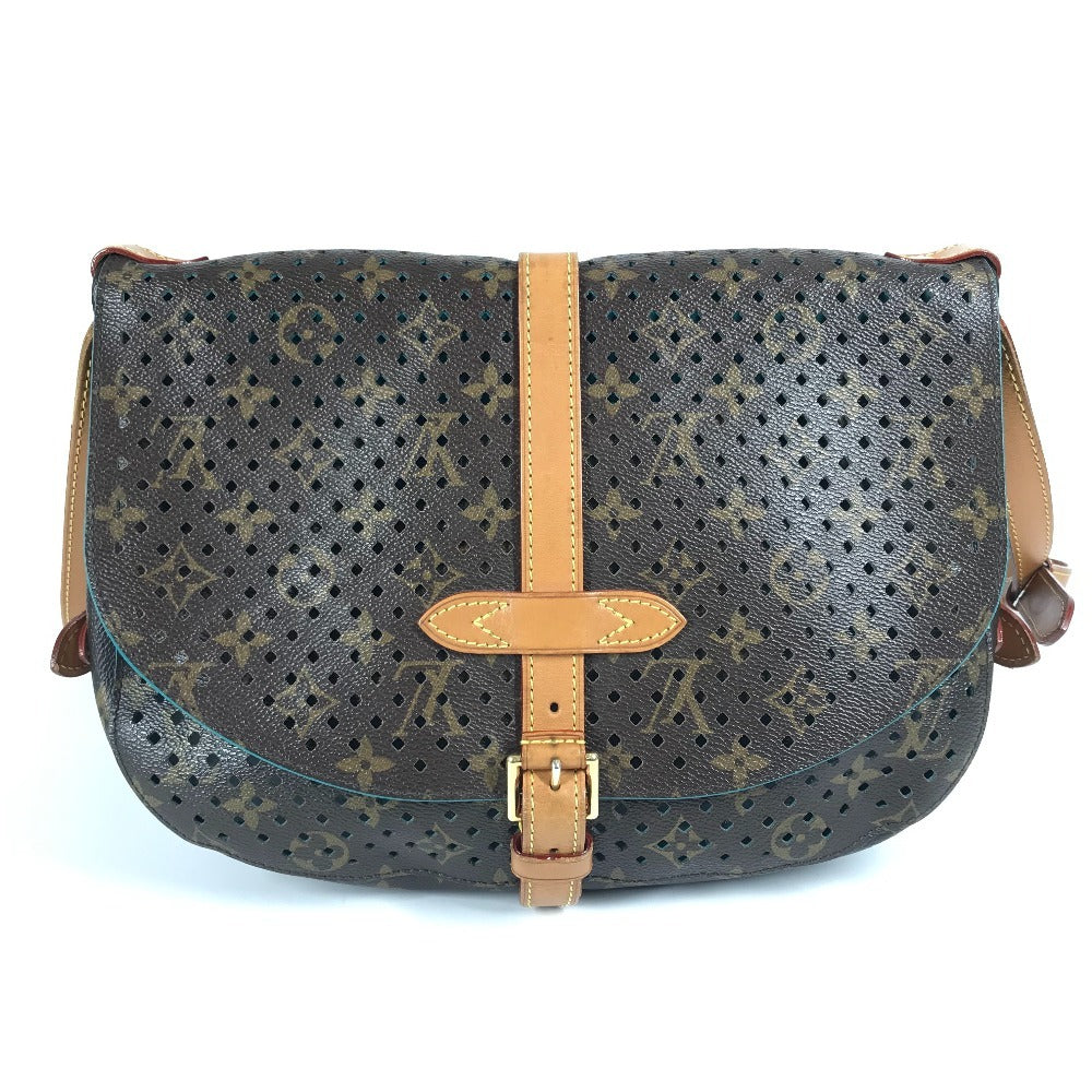 LOUIS VUITTON M93998 モノグラムペルフォ フローレソミュール カバン 斜め掛け フラップ パンチング ショルダーバッグ モノグラムキャンバス ユニセックス テュルコワーズ ブルー