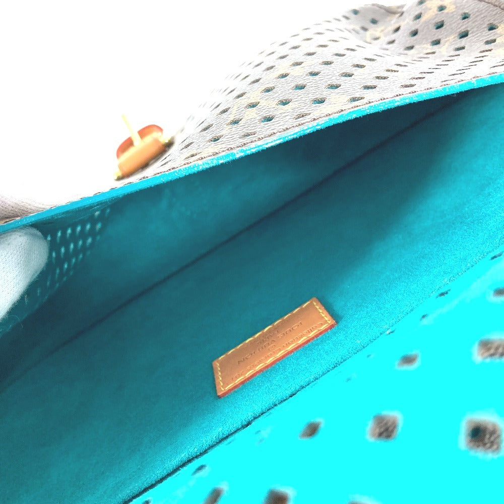 LOUIS VUITTON M93998 モノグラムペルフォ フローレソミュール カバン 斜め掛け フラップ パンチング ショルダーバッグ モノグラムキャンバス ユニセックス テュルコワーズ ブルー