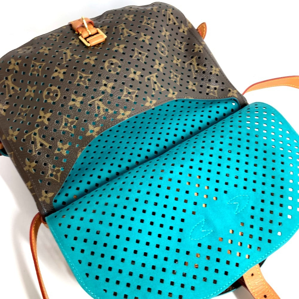LOUIS VUITTON M93998 モノグラムペルフォ フローレソミュール カバン 斜め掛け フラップ パンチング ショルダーバッグ モノグラムキャンバス ユニセックス テュルコワーズ ブルー