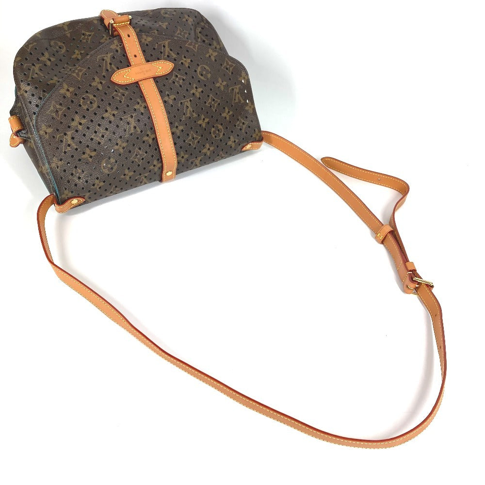 LOUIS VUITTON M93998 モノグラムペルフォ フローレソミュール カバン 斜め掛け フラップ パンチング ショルダーバッグ モノグラムキャンバス ユニセックス テュルコワーズ ブルー