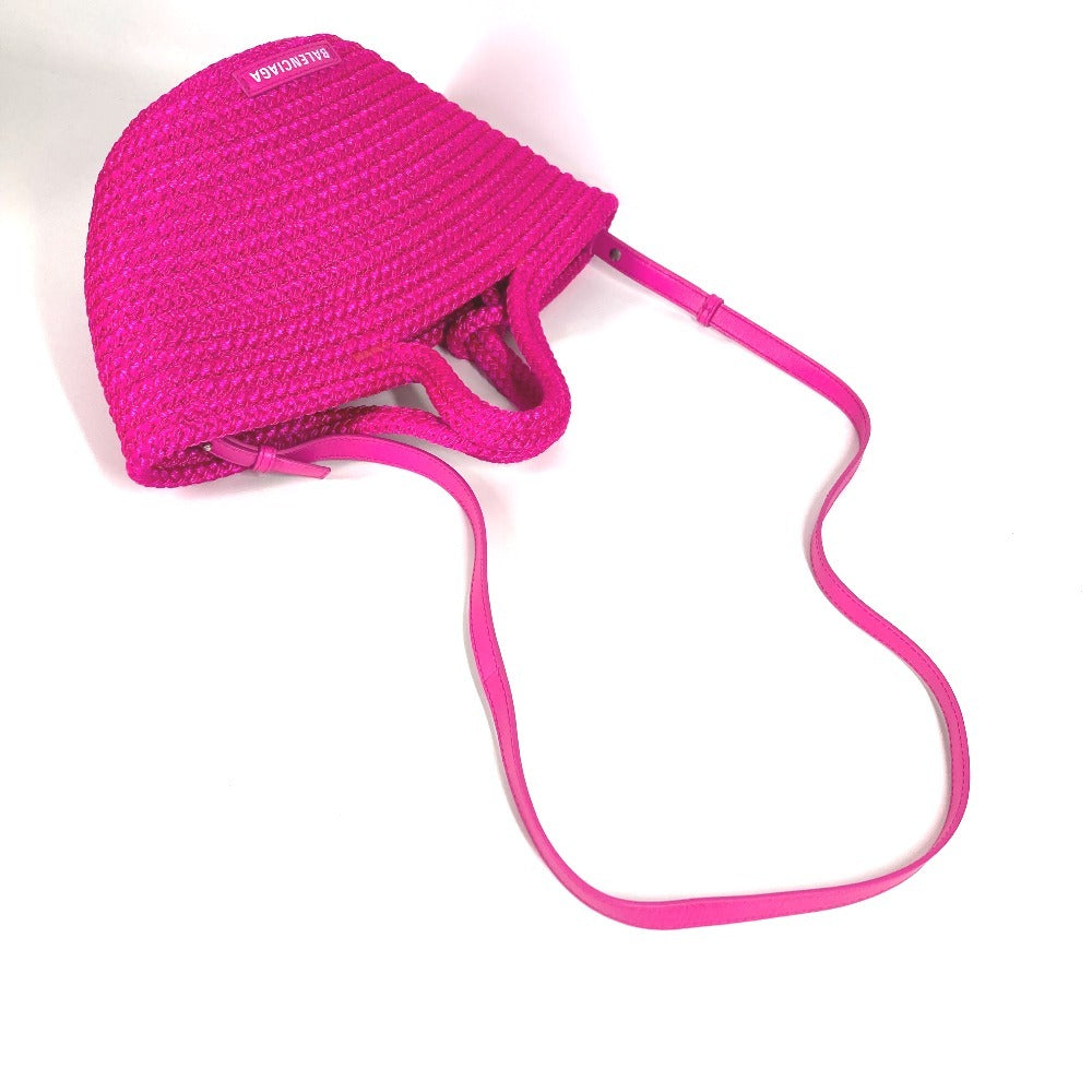 BALENCIAGA 695612 2WAYバッグ トートバッグ IBIZA イビザ スモール バスケット カバン ショルダーバッグ 斜め掛け ハンドバッグ ナイロン レディース ピンク