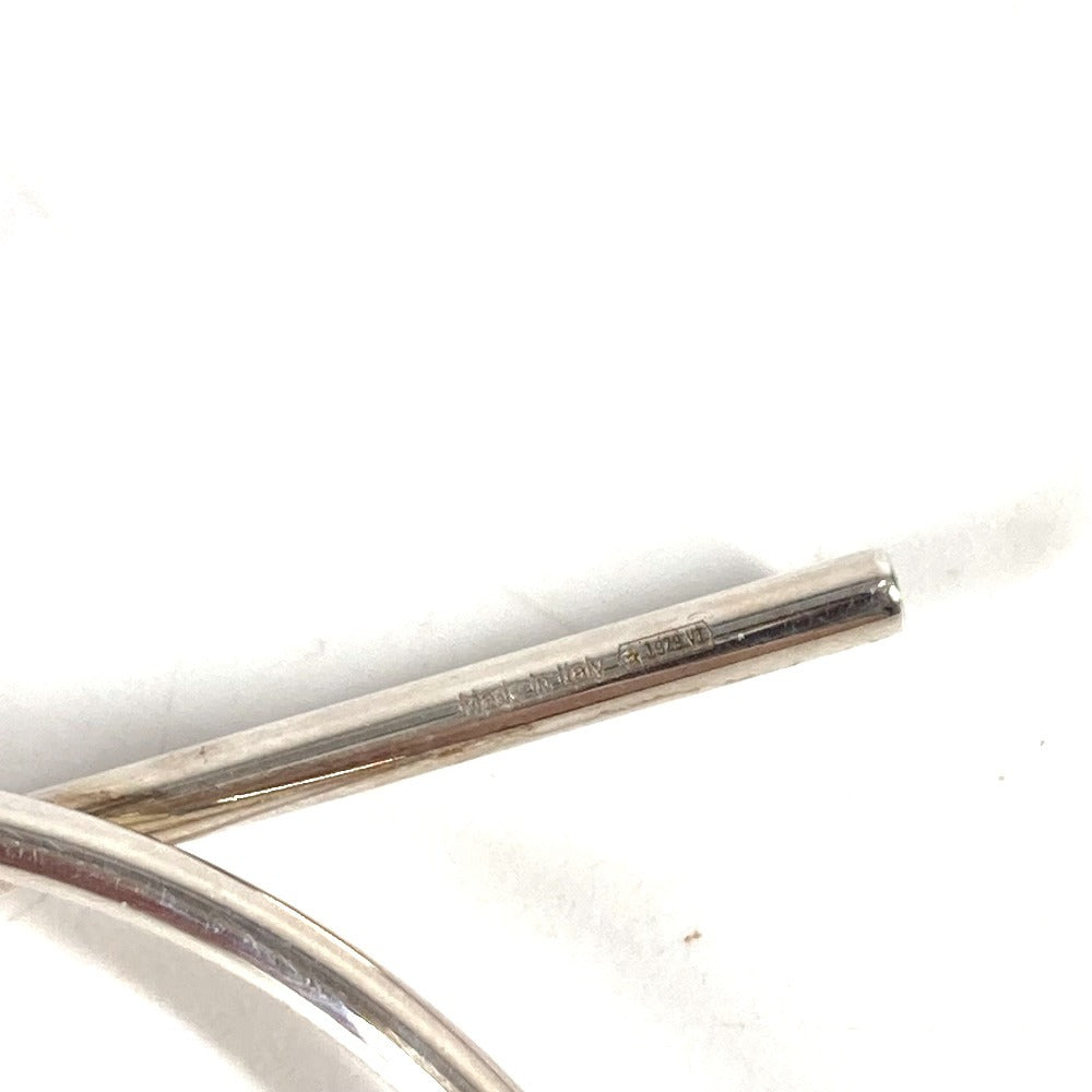 HERMES ループ MM ループMM アクセサリー フープピアス ロゴ ピアス AG925 ユニセックス シルバー