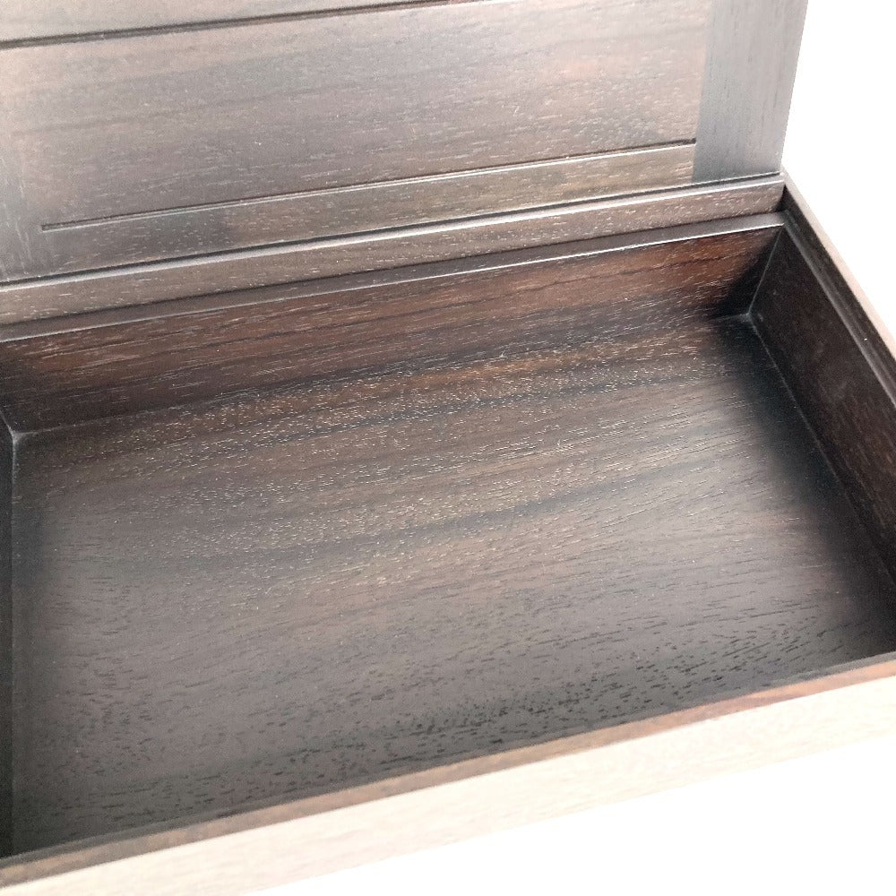 HERMES ジュエリーケース ジュエリーボックス プレイヤード 木箱 Hロゴ アクセサリー インテリア ポーチ 小物入れ レザー/ウッド ユニセックス オレンジ