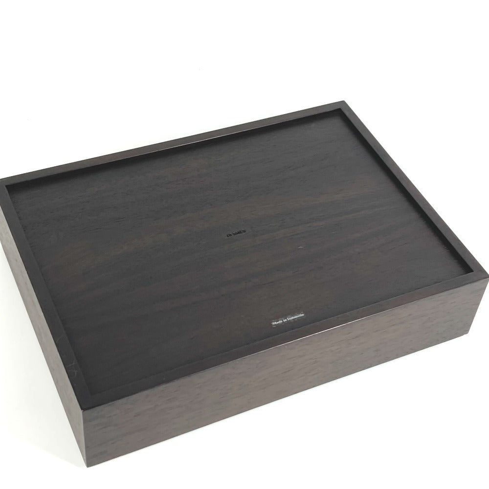 HERMES ジュエリーケース ジュエリーボックス プレイヤード 木箱 Hロゴ アクセサリー インテリア ポーチ 小物入れ レザー/ウッド ユニセックス オレンジ