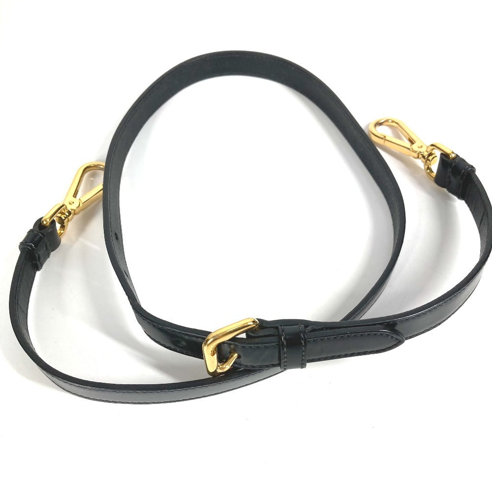 PRADA 1BB01 2WAYバッグ ハンドバッグ トートバッグ トライアングルロゴ 三角ロゴ プレート カバン 斜め掛け ショルダーバッグ レザー/ナイロン ユニセックス ブラック