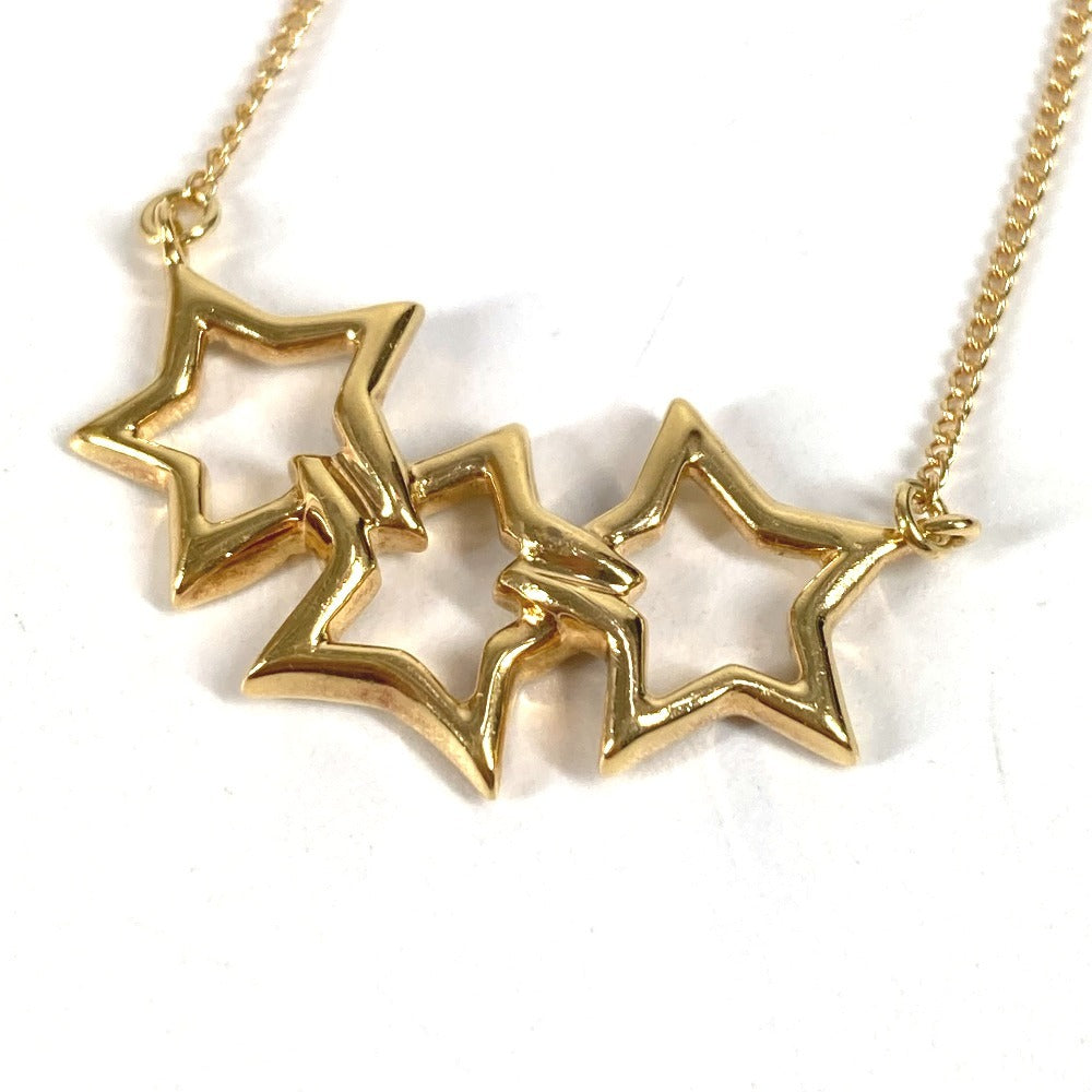 TIFFANY&Co. トリプルスター 星 チェーンネックレス アクセサリー 金 K18 ネックレス Au750 レディース ゴールド