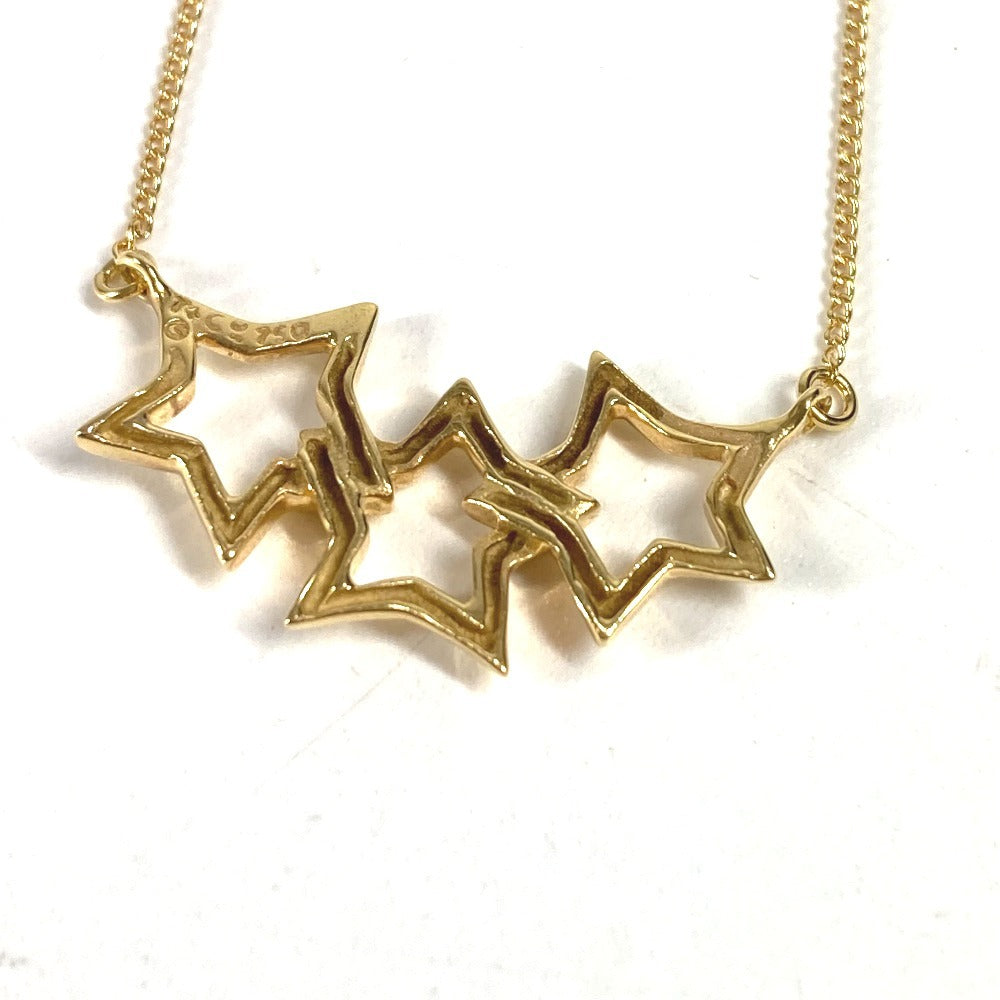 TIFFANY&Co. トリプルスター 星 チェーンネックレス アクセサリー 金 K18 ネックレス Au750 レディース ゴールド