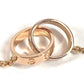 CARTIER ラブ LOVE ダブルリング ブレスレット ロゴ チェーンブレスレット アクセサリー K18 金 PG ブレスレット Au750 レディース ピンクゴールド